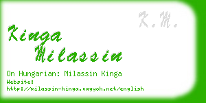 kinga milassin business card